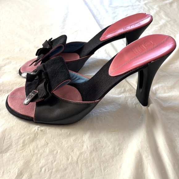 Cole Haan Shoes - Cole Haan Rare G Series Bows Nike lab Black Pink Heeled Slip Ons SZ 9.5 B NWOT